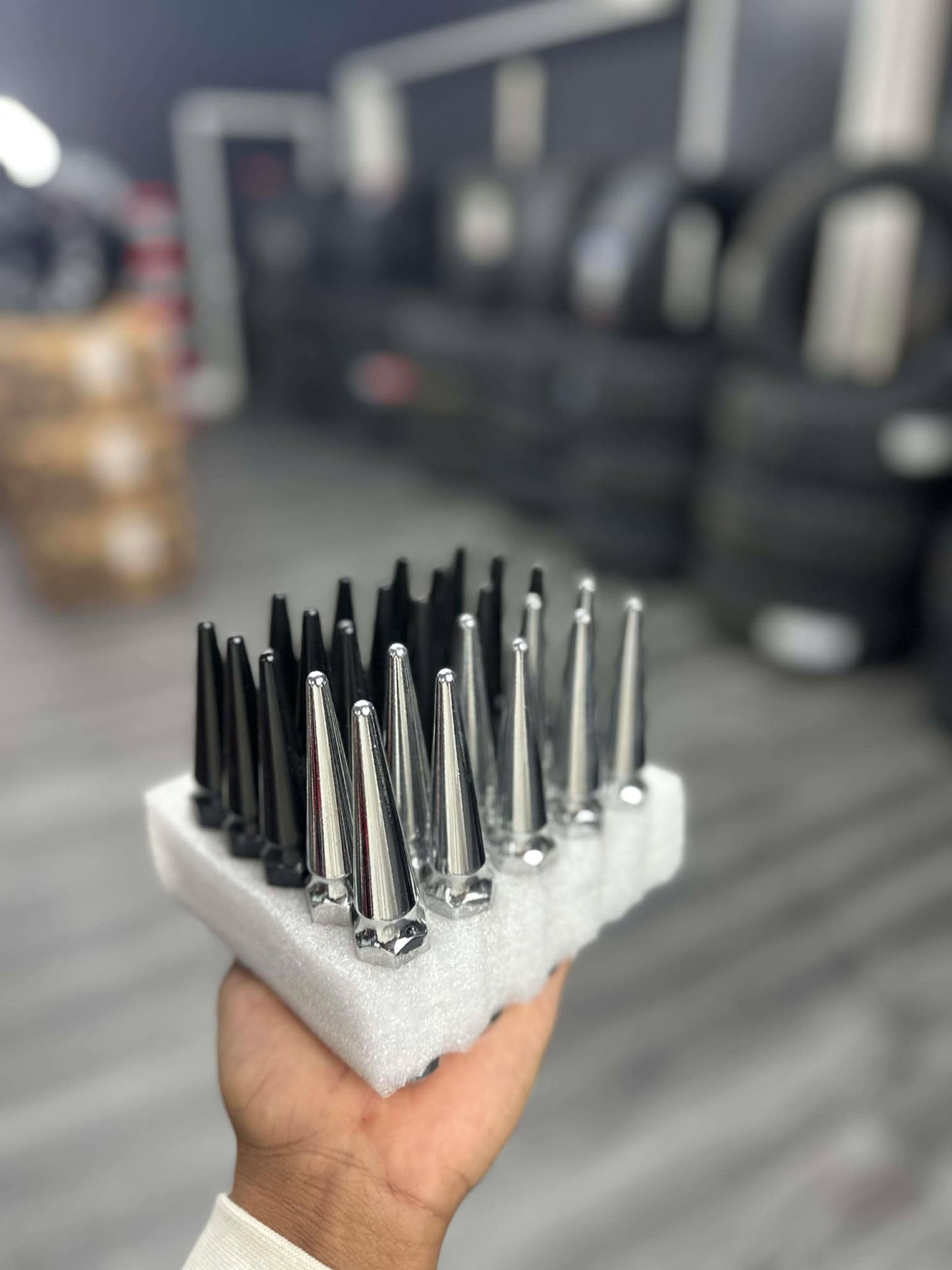 Spike lug nuts