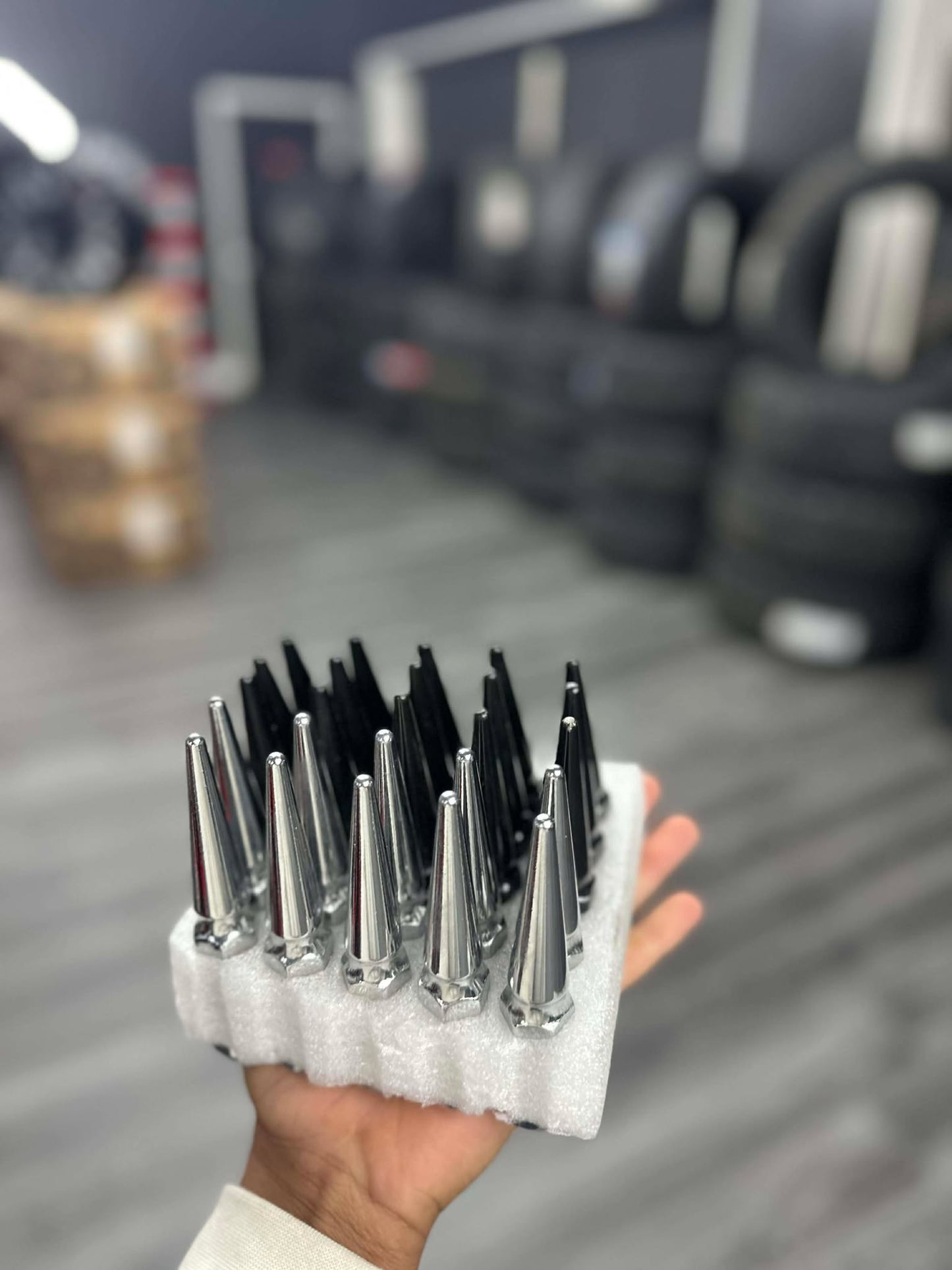 Spike lug nuts